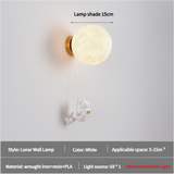 NNEDSZ Astronaut Moon Wall Lamp with Warm Light,Diameter 15cm