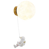 NNEDSZ Astronaut Moon Wall Lamp with Three Colors of Light,Diameter 20cm