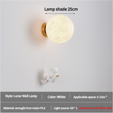 NNEDSZ Astronaut Moon Wall Lamp with LED White Light,Diameter 25cm