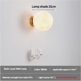 NNEDSZ Astronaut Moon Wall Lamp with Warm Light,Diameter 25cm