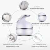 NNEDSZ White Portable 3D Electric Massage Device with Adjustable Speeds and USB Charging