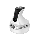 NNEDSZ White Rechargeable Electric Scalp Massager with Adjustable Speeds and LED Therapy