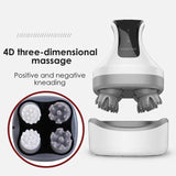 NNEDSZ Blue Rechargeable Electric Scalp Massager with Adjustable Speeds and LED Therapy