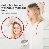 NNEDSZ Blue Rechargeable Electric Scalp Massager with Adjustable Speeds and LED Therapy