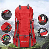 NNEDSZ Gray 60L Waterproof Hiking Backpack with Multi-Pocket Design for Outdoor Adventures