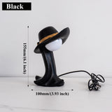 NNEDSZ Black Creative Cowboy Hat USB Table Lamp for Home and Office Decor