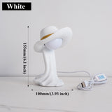 NNEDSZ White Creative Cowboy Hat USB Table Lamp for Home and Office Decor