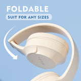 NNEDSZ Khaki Wireless Bluetooth Headphones with Hi-Fi Bass, Foldable Design, and Card Slot