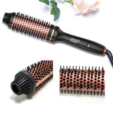 NNEDSZ 3-in-1 Hair Styling Round Brush with Curling, Straightening & Drying Functions, LCD Display, 10 Temperature Settings