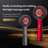 NNEDSZ WN-02 Gray Multi-Function Red Light Massage Comb with 3 Modes and Rechargeable Battery