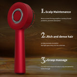 NNEDSZ WN-02 Gray Multi-Function Red Light Massage Comb with 3 Modes and Rechargeable Battery