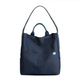 NNEDSZ Blue Minimalist Nylon Tote Bag with Adjustable Shoulder Strap, Large Capacity