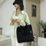 NNEDSZ Blue Minimalist Nylon Tote Bag with Adjustable Shoulder Strap, Large Capacity