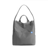 NNEDSZ Gray Minimalist Nylon Tote Bag with Adjustable Shoulder Strap, Large Capacity