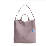 NNEDSZ Purple Minimalist Nylon Tote Bag with Adjustable Shoulder Strap, Large Capacity