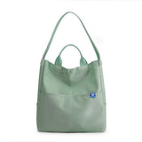 NNEDSZ Green Minimalist Nylon Tote Bag with Adjustable Shoulder Strap, Large Capacity