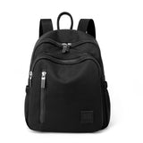 NNEDSZ Black Mini Nylon Multi-Compartment Backpack - Lightweight and Stylish Everyday Bag