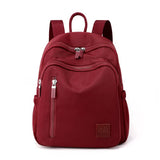 NNEDSZ Red Mini Nylon Multi-Compartment Backpack - Lightweight and Stylish Everyday Bag