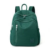 NNEDSZ Dark Green Mini Nylon Multi-Compartment Backpack - Lightweight and Stylish Everyday Bag