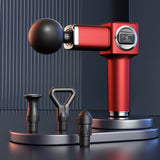 NNEDSZ LC-007-Red Professional Massage Gun with LCD Display - Deep Tissue Muscle Massager