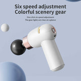 NNEDSZ LC-005-White Portable Mini Massage Gun - Quiet Muscle Massager with 6 Speeds