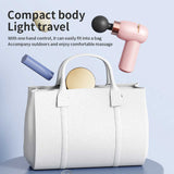 NNEDSZ LC-005-Pink Portable Mini Massage Gun - Quiet Muscle Massager with 6 Speeds