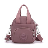 NNEDSZ Deep Bean Paste Color Mini Waterproof Nylon Backpack - Lightweight Casual Crossbody Bag