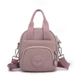 NNEDSZ Bean paste color Mini Waterproof Nylon Backpack - Lightweight Casual Crossbody Bag
