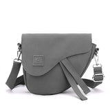 NNEDSZ Gray Compact Nylon Crossbody Shoulder Bag - Stylish and Lightweight Sling Purse