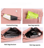 NNEDSZ Gray Compact Nylon Crossbody Shoulder Bag - Stylish and Lightweight Sling Purse
