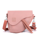 NNEDSZ Pink Compact Nylon Crossbody Shoulder Bag - Stylish and Lightweight Sling Purse