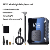 NNEDSZ SF007 Digital Tire Inflator with LED Display and Multiple Nozzles - Compact and Powerful(Cigarette lighter power supply)