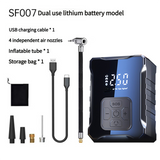 NNEDSZ SF007 Digital Tire Inflator with LED Display and Multiple Nozzles - Compact and Powerful(Dual-purpose lithium battery)