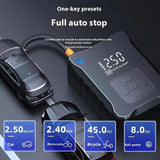 NNEDSZ SF007 Digital Tire Inflator with LED Display and Multiple Nozzles - Compact and Powerful(Dual-purpose lithium battery)