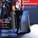 NNEDSZ SF007 Digital Tire Inflator with LED Display and Multiple Nozzles - Compact and Powerful(Three-purpose lithium battery)