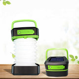 NNEDSZ Green Collapsible Portable Solar LED Camping Lantern with USB Charging