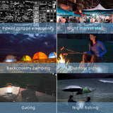 NNEDSZ Green Collapsible Portable Solar LED Camping Lantern with USB Charging