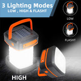 NNEDSZ Green Collapsible Portable Solar LED Camping Lantern with USB Charging