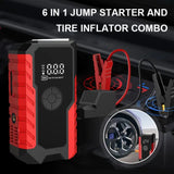 NNEDSZ GL901  6-in-1 Portable Jump Starter and Air Inflator with LED Display - Multi-Function Emergency Power Pack