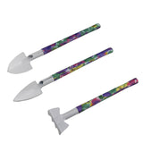 NNEDSZ YL/Z05 Purple 5-Piece Compact Gardening Tool Set with Durable Case - Essential for Home Gardens