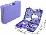 NNEDSZ YL/Z05 Purple 5-Piece Compact Gardening Tool Set with Durable Case - Essential for Home Gardens