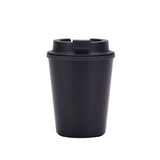 NNEDSZ Black 350ml Wheat Straw Double-Layer Coffee Cup - Eco-Friendly and Lightweight