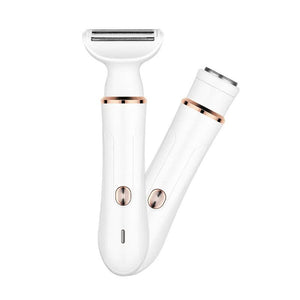NNEDSZ 2-in-1 Electric Lady Shaver with Precision Tip - Portable and Rechargeable Grooming Tool