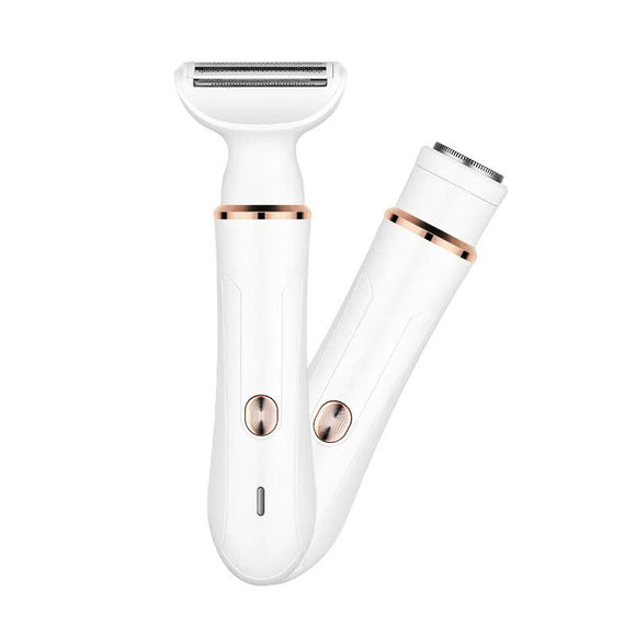 NNEDSZ 2-in-1 Electric Lady Shaver with Precision Tip - Portable and Rechargeable Grooming Tool