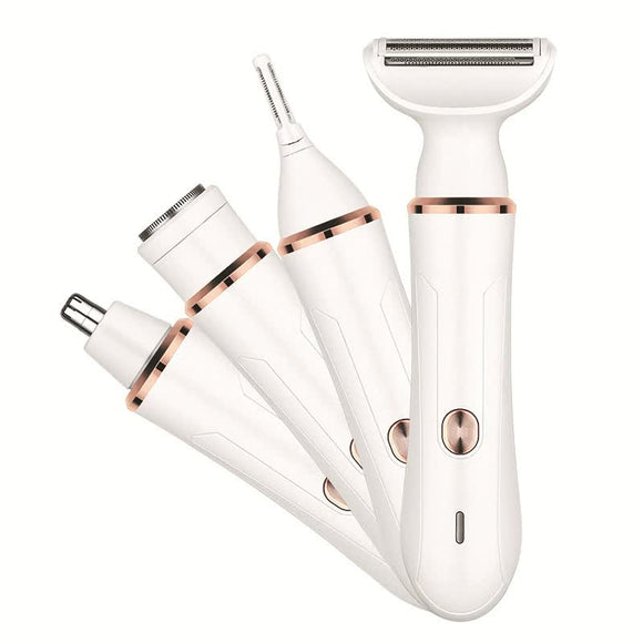 NNEDSZ 4-in-1 Electric Lady Shaver Kit - Rechargeable and Portable Grooming Solution