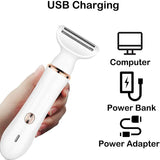 NNEDSZ 4-in-1 Electric Lady Shaver Kit - Rechargeable and Portable Grooming Solution