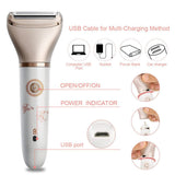 NNEDSZ Elegant Rechargeable Electric Lady Shaver with Replaceable Head - Portable Grooming Solution