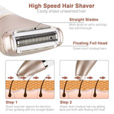 NNEDSZ Elegant Rechargeable Electric Lady Shaver with Replaceable Head - Portable Grooming Solution