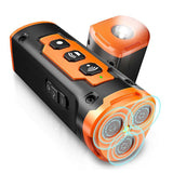 NNEDSZ Orange Multifunctional Ultrasonic Dog Repeller & Flashlight - Long-Range SOS Emergency Light