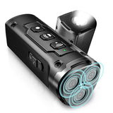 NNEDSZ Black Multifunctional Ultrasonic Dog Repeller & Flashlight - Long-Range SOS Emergency Light